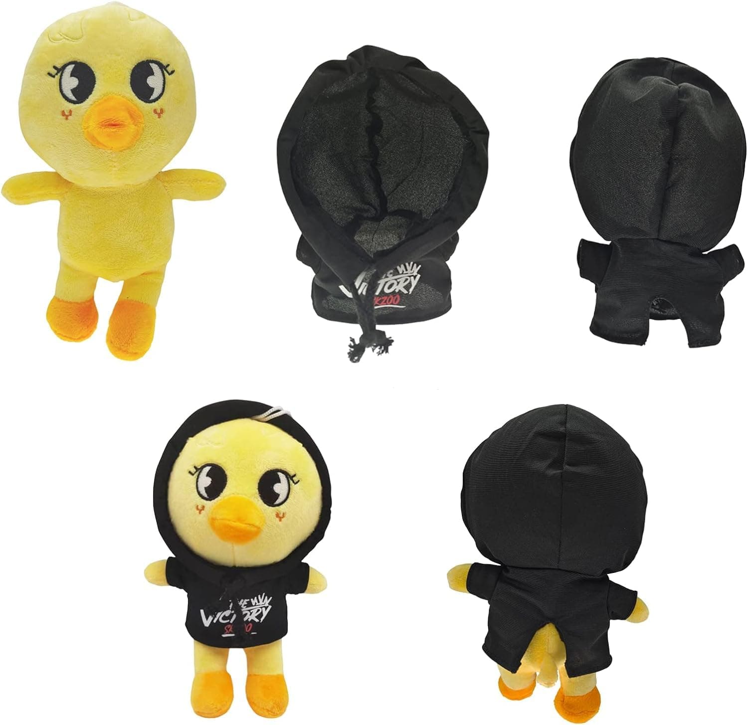 Cute Stray Kids Plush,9.8In Kawaii Skzoo Plush Toys,Creative Soft Stuffed Cartoon Toy Gift Toys for Kids Fans (Bbokari) - Yellow thumbnail 2