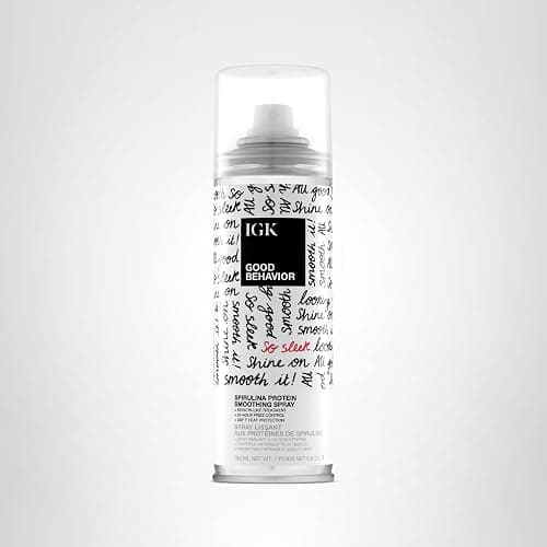 IGK GOOD BEHAVIOR Spirulina Protein Smoothing Spray | Keratin Like Treatment + Frizz Control + Heat Protectant | Vegan + Cruelty Free | thumbnail 12