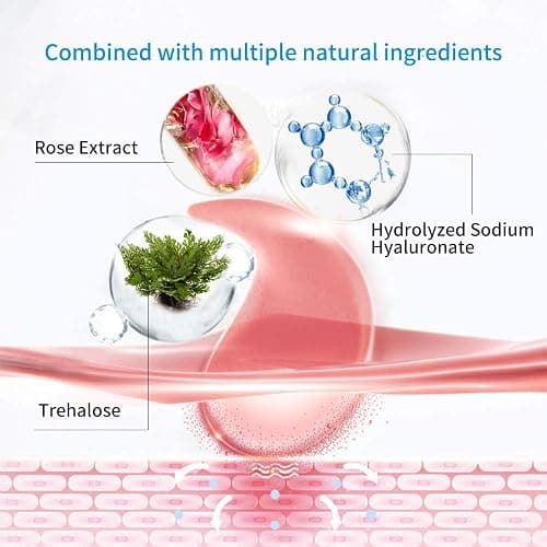 AKARY Eye Patches Rose Hydra-Gel Eye Mask Sheet Lady Skin Care Pad Remove Fine Lines Smooth Repair the Eyes Skin, Under Eye Gel for Moisturizing and Relieving, Firm the Look of the Eye Area thumbnail 2
