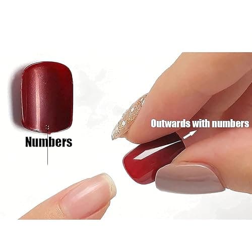 MISUD Press on Nails - Medium Almond Fake Nails with Polka Dot, Acrylic Black White Bow Design 24 pcs thumbnail 5