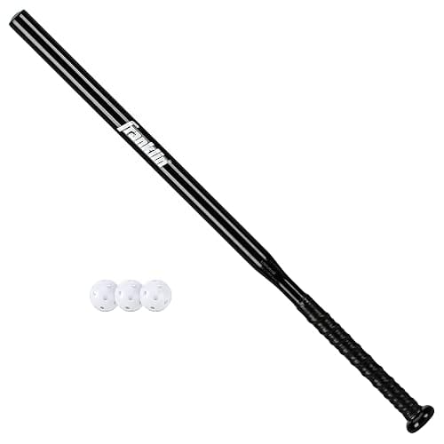Franklin Sports MLB Baseball Training Bat + Balls - Thin Stick Training Equipment for Hitting Practice - Skinny Mini Bat + Ball Set for Contact Batting - 30" - Image 1