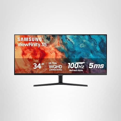 Samsung 34" ViewFinity S50GC Series Ultrawide QHD Monitor, 100Hz, 5ms, HDR10, AMD FreeSync, Ultrawide Screen, Eye Care, Thin Bezels, PIP, PBP, LS34C50DGANXZA, 2023, Black thumbnail 10