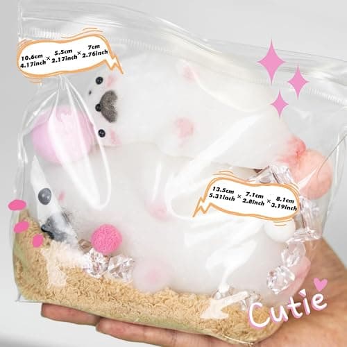 Taba Squishy Kit Seal Silicone Mold 4''+Liquid Gel+Flocking Cute Animal Maker Set thumbnail 6