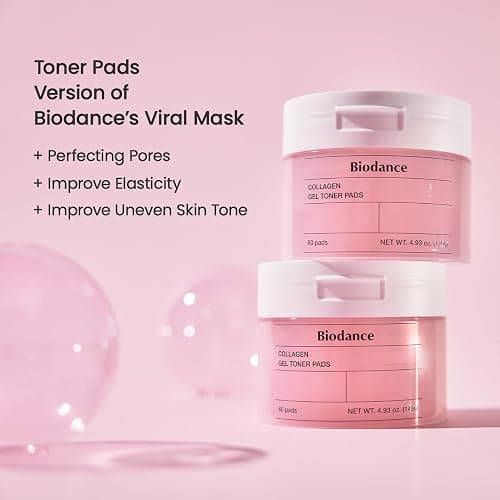 Biodance Collagen Gel Toner Pads, Pore Minimizer for Face, Improving Elasticity, Plumping Toner Pads for Sensitive Skin, Korean Skincare, Stocking Stuffers for Teen Girlsㅣ4.93 fl.oz.(140g)*60Pads thumbnail 4