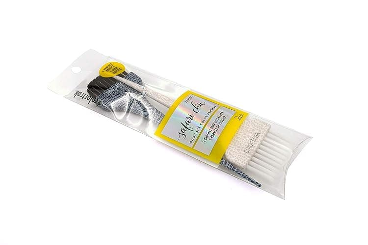 Colortrak Safari Chic Color Brushes, Prints, Perfect for Multiple Colors, Highlights, or Lowlights, 1 Firm Bristle and 1 Ultra Soft Feather Brush, Reusable and Easily Washable, 2 Brushes thumbnail 7