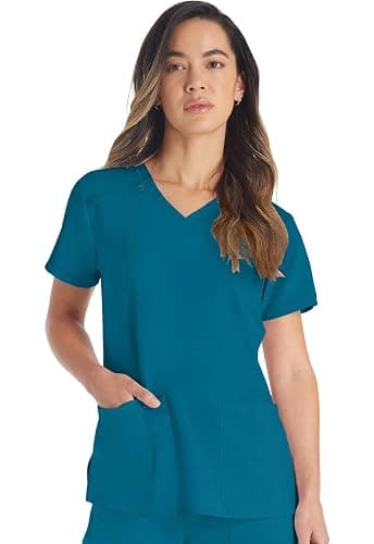 Dickies Women's Scrub Top V-Neck Top with 2 Pockets, Moisture Wicking and 360° Stretch Fabric - DK615 - Image 1