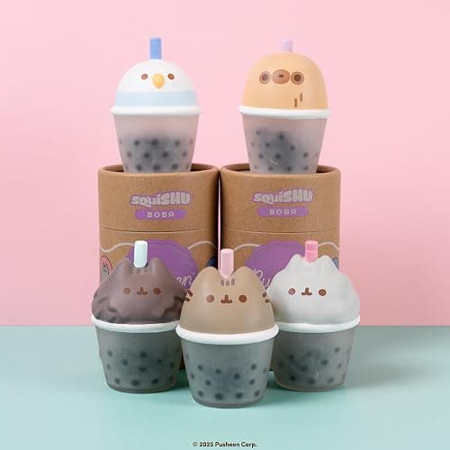 Hamee SquiSHU Boba Pusheen the Cat Series 1 Blind Box Figurine - 1 Pc. | Surprise Blind Capsule, Cute Squishy Figurine, Birthday Gift, Party Favor, Gift Basket Filler, Collectible, Desk Decor thumbnail 6