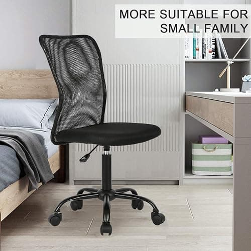 Office Chair Desk Chair Computer Chair with Lumbar Support Ergonomic Mid Back Mesh Adjustable Height Swivel Chair Armless Modern Task Executive Chair for Women Men Adult-10set - Image 1