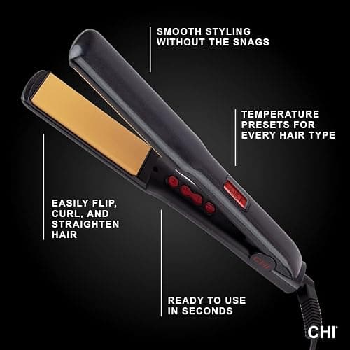 CHI G2 Digital Flat Iron, Straightening Hairstyling Iron For Smooth, Silky Hair, Titanium Infused Ceramic 1" Plates thumbnail 5