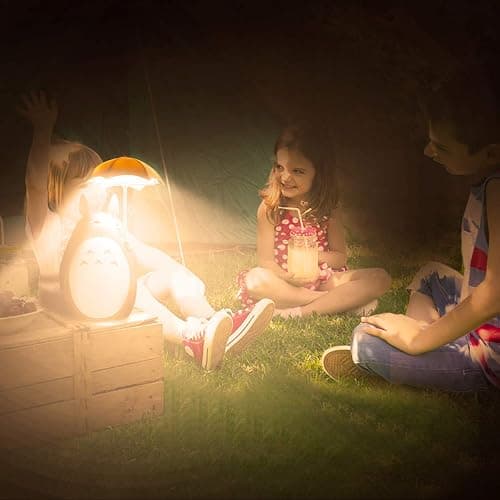 Lenporl Totoro Umbrella LED Night Light Kid's Character Lamp USB Charge (White Belly) Bonus Totoro Tumbler thumbnail 5