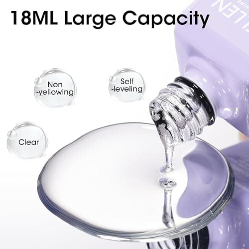 GELLEN Clear Blooming Gel Nail Polish, UV Lamp Needed, 18ml Large Size | Blooming Gel for Marble Watercolor Gradient Nail Art Home Salon, Long Wear, Fade-Resistant thumbnail 6