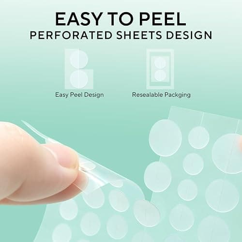 QUSTERE 580 Count Pimple Patches for Face, Large Hydrocolloid Acne Patches Stickers Bandages, Blemishes Zit Breakouts for Cheeks, Forehead, Chin, Nose for Full Face & Body | 7 Sizes | 4 Shapes thumbnail 7