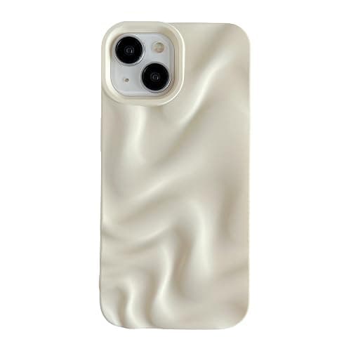 Caseative for iPhone 15 Case,Water Ripple Pattern Wave Phone Case (White) - Image 1