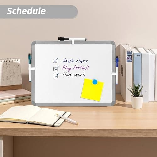 VUSIGN Small White Board Dry Erase, 14'' x 11'' Magnetic Dry Erase Board, Mini Whiteboard with Markers for Kids, Students, Fridge, Wall, Locker thumbnail 5