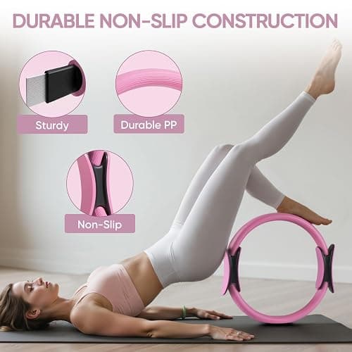 ElaraFit Home Pilates Kit for Women Pilates Equipment Ring and Ball Set Magic Circle Hoop with 5 Resistance Bands Compact Toning Fitness Essentials Starter Set Accessories thumbnail 2