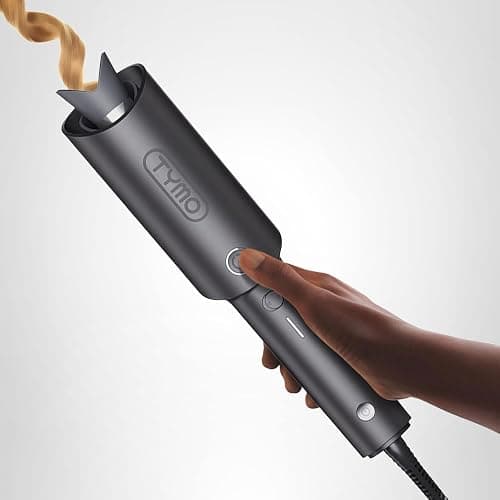 TYMO Automatic Rotating Curling Iron - TYMO CURLPRO Beach Waves Curling Wand, Portable Hair Curler, 500 Million Ionic, Dual Voltage & Lightweight for Travel, Ceramic Coating, 1 Inch, Metallic Gray thumbnail 10