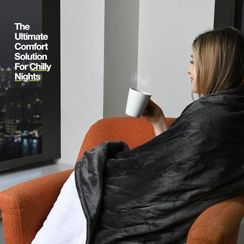 Medical king Heated Blanket, Machine Washable Extremely Soft & Comfortable Electric Blanket Throw Fast Heating with Hand Controller 10 Heating Settings & auto Shut-Off (Gray, 50 x 60) thumbnail 2