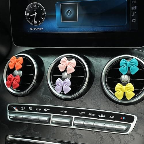 6 pcs Bow Car Accessories Coquette Cute Girly Car Decor Accessories Interior Aesthetic Car Decorations Stuff for Women Girl,Car Decorations Interior Aesthetic (Pink) thumbnail 7