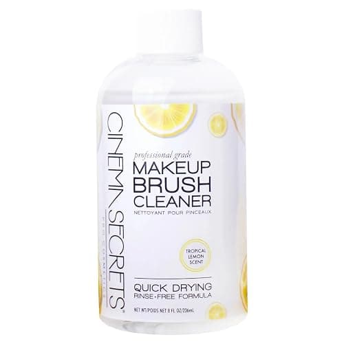 Cinema Secrets Original Makeup Brush Cleaner Solution - Professional Cleanser for Makeup Brushes - Quick-Drying, Rinse-Free Formula - Removes Stubborn Waterproof Make Up - Lemon - Image 1
