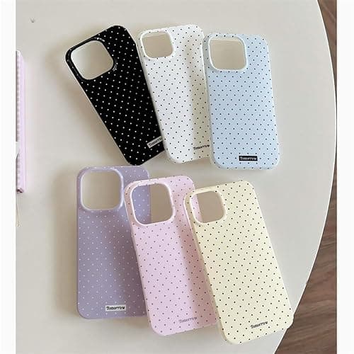 Reownest Case for iPhone 14 Pro Max, Soft TPU Protective Phone Case with Aesthetic Cute Dot Simple Design for Women Girls - Pink thumbnail 7