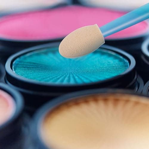 Cuttte 120PCS Disposable Dual Sides Eye Shadow Sponge Applicators with Container, 4 Colors Eyeshadow Brushes Makeup Applicator thumbnail 6