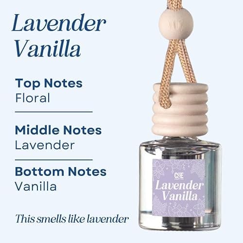 CANDECraftCo Car Air Hanging Fragrance Oil, Car Auto Freshener for Essential Oils, Scents Fragrance Aromatherapy Automobile Diffuser, Long Lasting (Lavender Vanilla) thumbnail 2