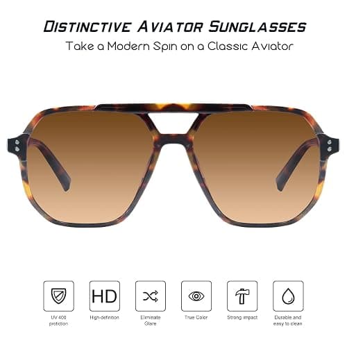 mosanana Oversized Aviator Sunglasses for Women with Polarized Lens MS52243 | Geometric Big Frame, Designed for Daily Outfits, Travel and Fashion Looks thumbnail 2