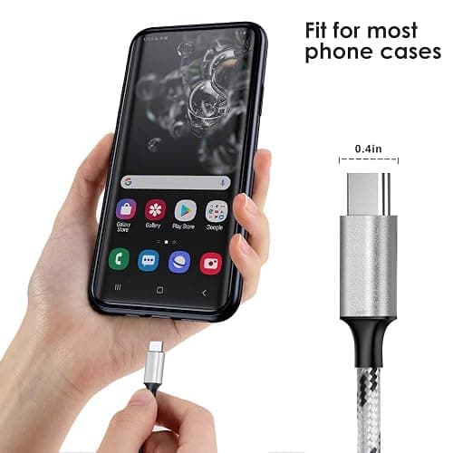 Multi Charging Cable, 10ft 2Pack Multi Phone Charger Cable Braided Universal 3 in 1 Charging Cord Extra Long Multiple USB Cable with USB C, Micro USB Port Connectors for Cell Phones and More thumbnail 4