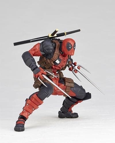 Kaiyodo Revoltech Amazing Yamaguchi Deadpool Ver. 2.5, Total Height: Approx. 6.7 inches (170 mm), Non-scale, PVC & ABS, Painted Action Figure, NR050 thumbnail 3
