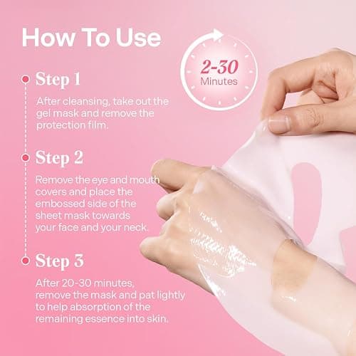 Torriden CELLMAZING Collagen Firming Gel Sheet Mask for Face & Neck (4 Pack) | Smoother, Firmer-Looking Skin with 5D Collagen Complex | Korean Skincare Mask thumbnail 6