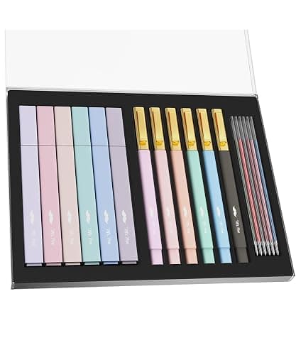 Mr. Pen- Aesthetic Highlighter and Gel Pen Set with Case, 12 Pack, Bible Highlighters & Cute Pens Refills With Soft Ink & Tip, No Bleed for Bible Study, Journaling, Planner, Notes, School Supplies - Image 1