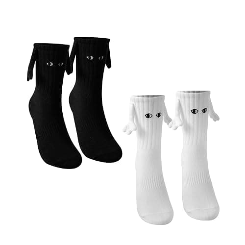 LASER HAND Holding Hands Socks Funny Socks Birthday Christmas Funny Gifts for Valentines Him and Her - Image 1