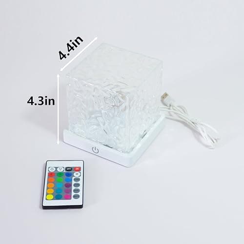 qbanziou Ocean Wave Projector Light, 16-Color Cube Water Lamp, 3D Holographic Water Ripple Romantic Ambient Lighting for Child's Room，Aurora Night Light，Birthday and Christmas Gifts for Children thumbnail 6
