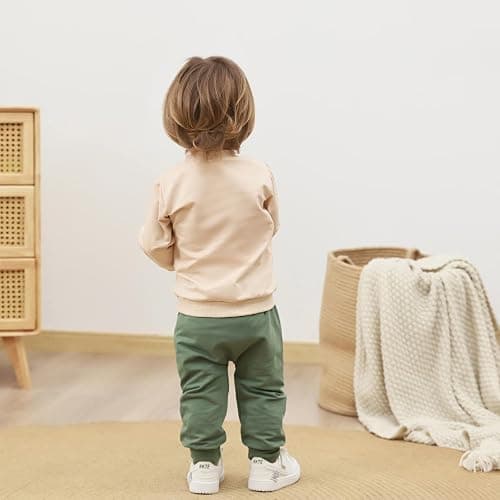 Yvowming Baby Boy Clothes Fall Clothes Truck Print Long Sleeve Pullover Tops + Pant Sets Toddler Winter Outfits thumbnail 3