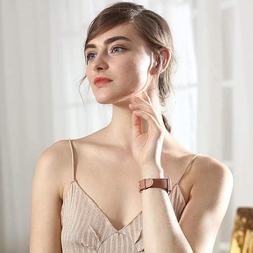 WFEAGL Compatible with Apple Watch Band 41mm 40mm 38mm 42mm(series 11 10) Women, Top Genuine Leather Band for iWatch SE 3 2 1 & Series 11 10 9 8 7 6 5 4 3 2 1 thumbnail 4