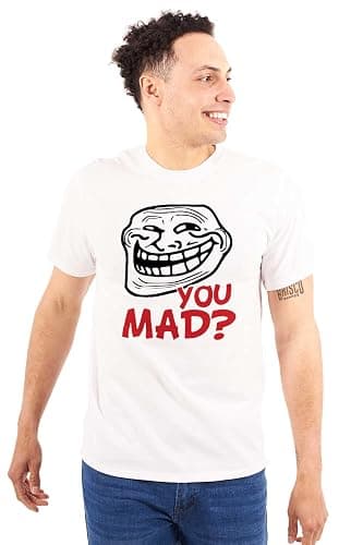 Brisco Brands Troll Face You Mad Trollface Meme Graphic T Shirt Men or Women thumbnail 3