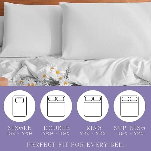 CHARKHAH King Duvet Cover Set Red – Soft Microfibre Duvet Cover with 2 Pillowcases, Plain Reversible Duvet Set with Zipper Closure – Breathable, Easy Care Bedding UK Size 230×220 cm thumbnail 4