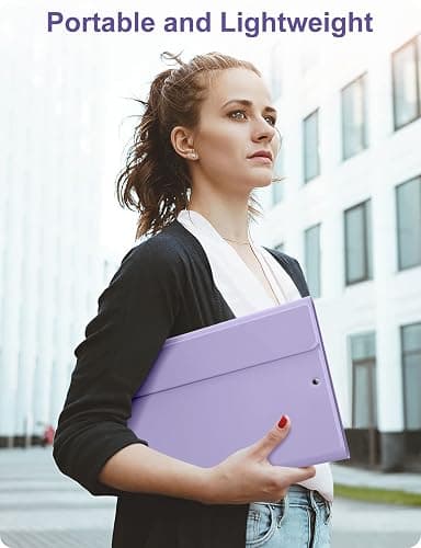 Hamile for iPad 9th Generation Case with Keyboard 10.2 Inch - Backlit Wireless Detachable Folio Keyboard Cover with Pencil Holder for iPad 8th Gen/7th Gen/iPad Pro 10.5"/iPad Air 3rd Gen (Purple) thumbnail 8