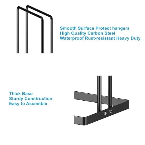 Hanger Organizer Stacker, Clothes Hanger Holder for Closet Laundry Room, Hangars Stacker Hold up 110 Wire Hangers for Storage Organizer, Hanger Rack Stand for Adult Child Velvet Pants Hangers thumbnail 6