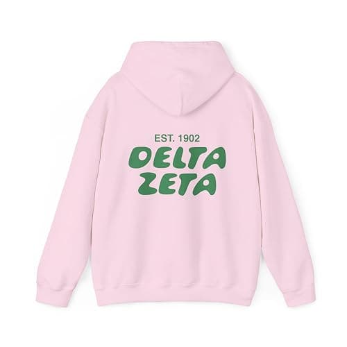 greekify Delta Zeta Bubble Font Sorority Hoodie | Dee Zee Trendy Sweatshirt | Big Little Gift | Recruitment Gift - Image 1