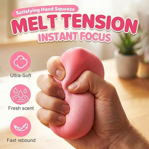 3PCS Peach Squishy, Slow Rising Stress Relief Fruit Toy, Soft Pink Peach Squeeze Toy for Anxiety Relief, Desk Companion, Party Gifts (3pcs) thumbnail 3