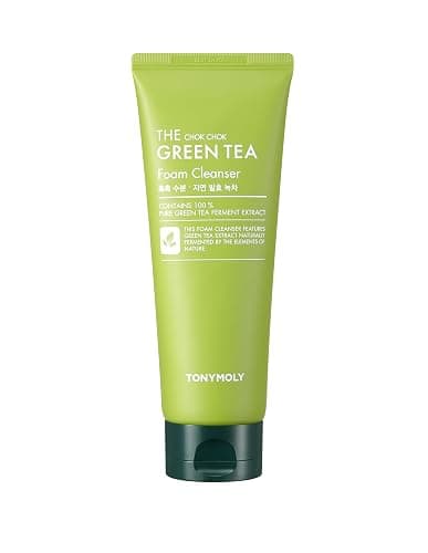 TONYMOLY The Chok Chok Green Tea Foaming Facial Cleanser for Women & Men, Hydrating Face Cleanser, Korean Skincare, Green Tea Face Wash - Image 1