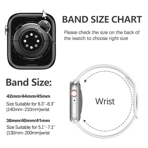 Sport Band Compatible with Apple Watch SE Bands 38mm 40mm 41mm 42mm 44mm 45mm, Replacement Soft Silicone Strap Wristbands for iWatch Series 11 10 9 8 7 6 5 4 3 Ultra Men Women thumbnail 4