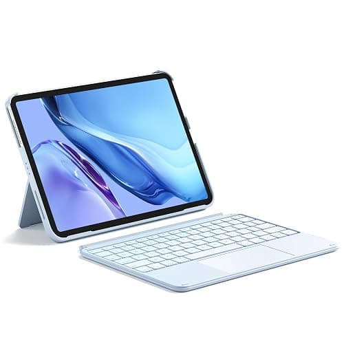 Inateck for iPad 11th/10th Generation Case with Keyboard,for iPad 10th(10.9")/11th Gen(2025 A16),Air 11" M3/M2,Air 6/5/4th,Pro 11 4/3/2/1th,Ultralight Detachable Keyboard with Touchpad, AceTouch Blue - Image 1