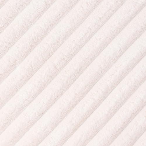 OHS Round Storage Ottoman Box, Decorative Cream Ribbed Ottoman with Lid Space Saving Organising Box for Livingroom Bedroom Footrest with Hidden Storage thumbnail 5