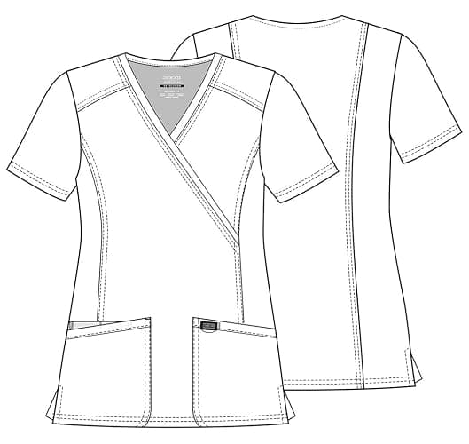 Cherokee Scrubs Top Mock Wrap WW610 thumbnail 6