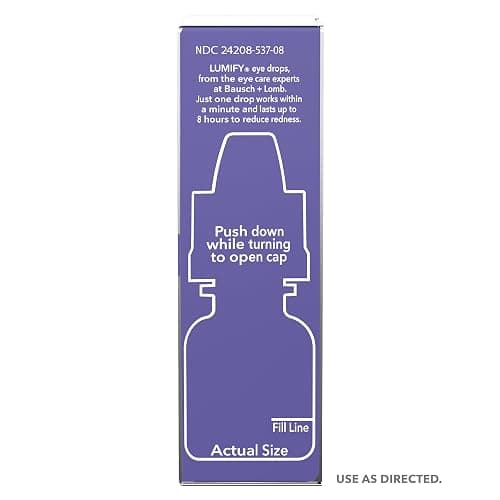 LUMIFY Eye Drops for Red Eyes, Redness Reliever for Brighter Looking Eyes, Works in 1 Minute & Lasts Up to 8 Hours, Eye Drops, 0.08 Fl Oz (2.5 mL) thumbnail 10