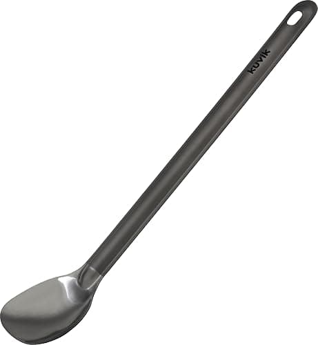 Kuvik Titanium Long Handle Spoon 2-Pack - Ultralight and Compact for Camping and Hiking thumbnail 3