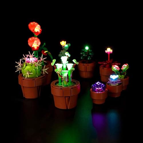 LocoLee Licht Kompatibel mit Lego Mini Pflanzen, Led Beleuchtungs Compatible with LEGO 10329 Icons Tiny Plants - Nur Lichter Set, Kein Modell thumbnail 6