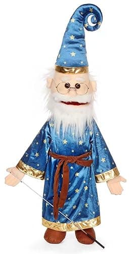 25" Wizard w/Glasses, Full Body, Ventriloquist Style Puppet - Image 1